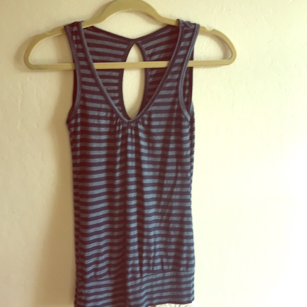 Black & gray Stripped Tank
